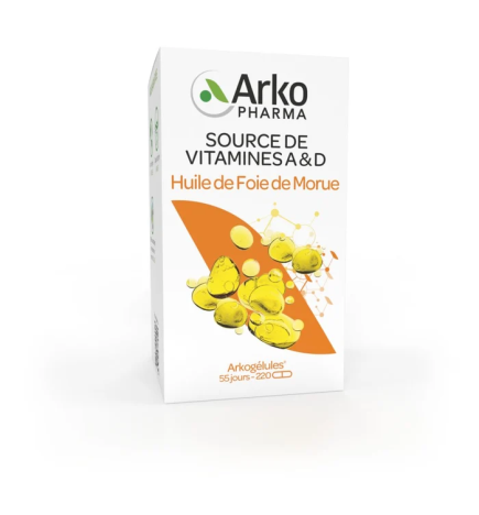 Arkopharma – Arkogélules Huile de Foie de Morue, 220 capsules