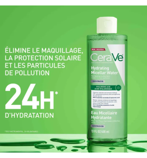 CeraVe – Eau Micellaire Hydratante peaux normales à sèches, 400 ml