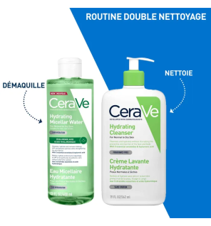 CeraVe – Eau Micellaire Hydratante peaux normales à sèches, 400 ml