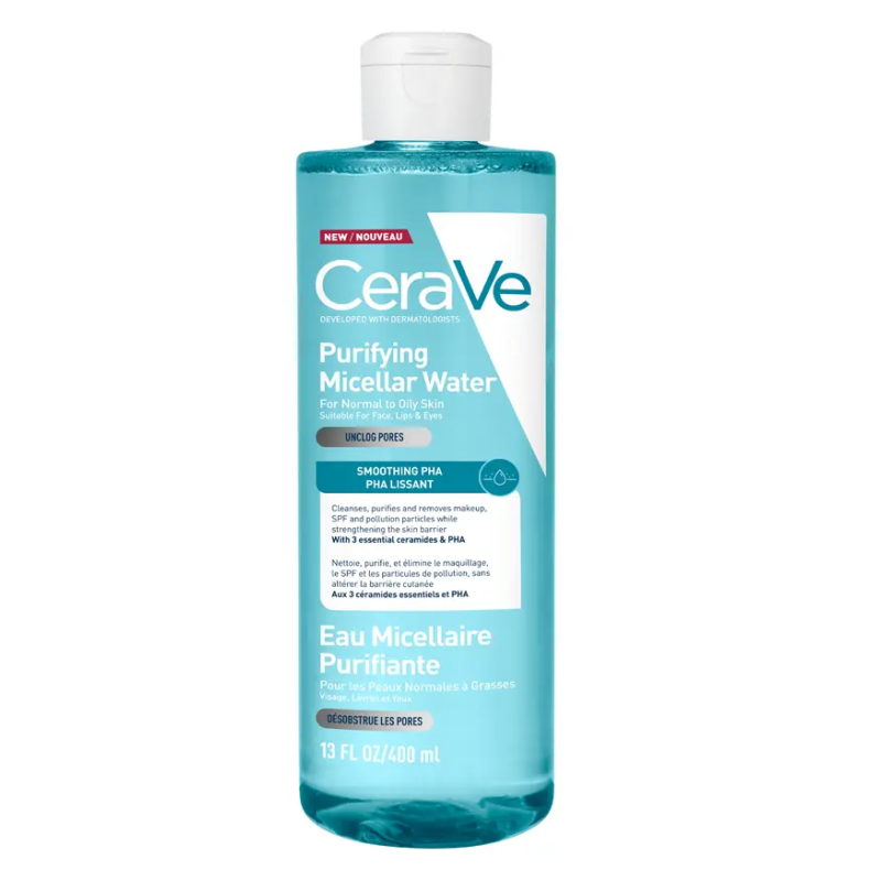 CeraVe – Eau Micellaire Purifiante peaux normales à grasses, 400ml CeraVe – Eau Micellaire Purifiante peaux normales à grasses, 400ml