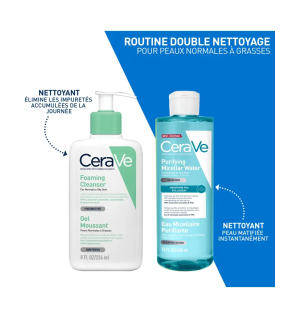 CeraVe – Eau Micellaire Purifiante peaux normales à grasses, 400ml