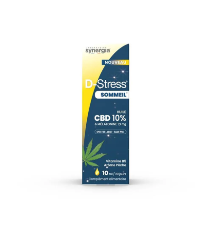 Synergia – D-Stress Sommeil Huile CBD 10 %, 10 ml