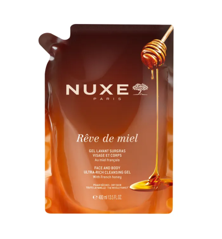 Nuxe – Rêve de Miel Recharge Gel Lavant Surgras Visage et Corps, 400 ml