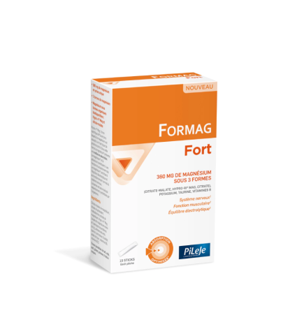 Pileje – Formag Fort Magnésium sous 3 formes, 15 sticks
