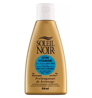 Soleil Noir – Soin vitaminé après-soleil hydratant prolongateur de bronzage, 50 ml
