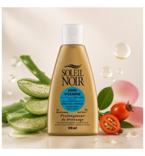 Soleil Noir – Soin vitaminé après-soleil hydratant prolongateur de bronzage, 50 ml