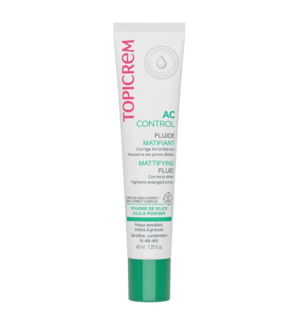 Topicrem – AC Control Fluide matifiant peaux mixtes à grasses, 40 ml