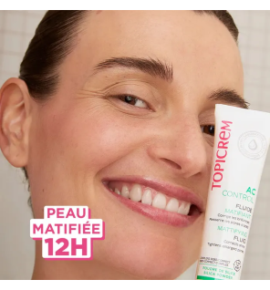 Topicrem – AC Control Fluide matifiant peaux mixtes à grasses, 40 ml