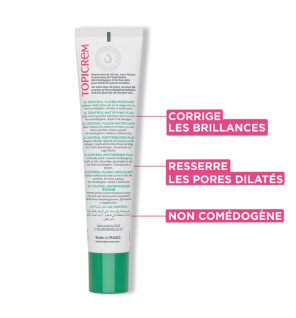 Topicrem – AC Control Fluide matifiant peaux mixtes à grasses, 40 ml