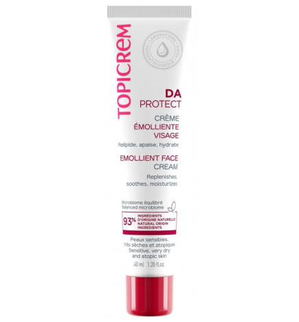 Topicrem – DA PROTECT Crème Émolliente Visage, 40 ml