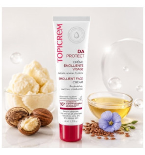 Topicrem – DA PROTECT Crème Émolliente Visage, 40 ml