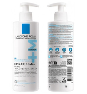La Roche-Posay – Lipikar AP+ Max Baume Triple-Réparation 72H, 400 ml