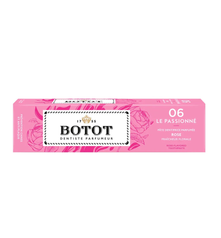 Botot – Pâte dentifrice Rose aux essences naturelles, 75 ml