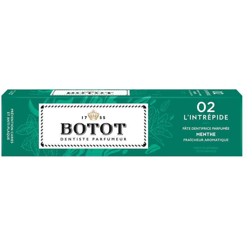 Botot – Pâte dentifrice Menthe, pin et eucalyptus, 75 ml Botot – Pâte dentifrice Menthe, pin et eucalyptus, 75 ml