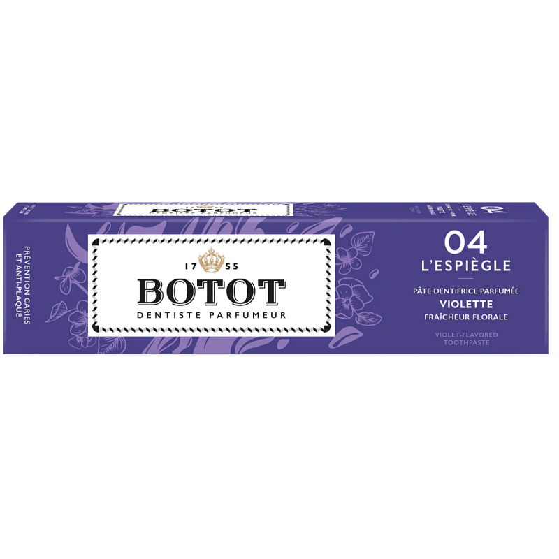 Botot – Dentifrice Violet parfumé à la violette, 75 ml