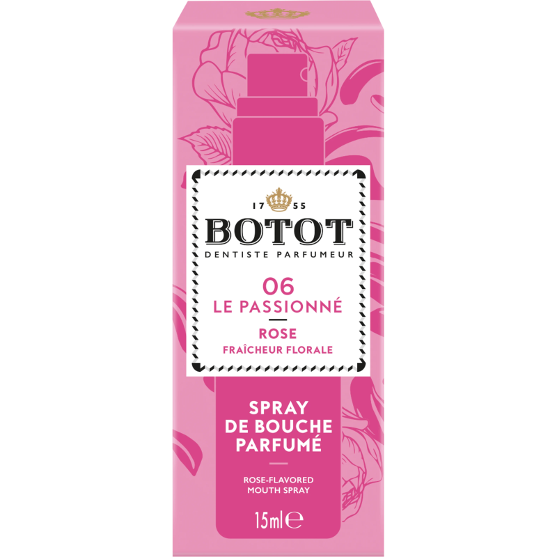 Botot – Spray de bouche parfumé à la rose, 15 ml Botot – Spray de bouche parfumé à la rose, 15 ml