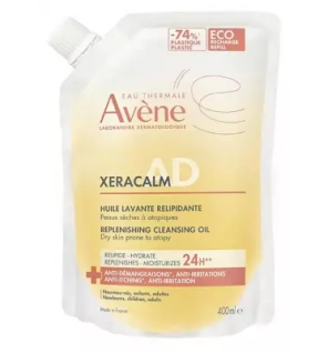 Avène – XeraCalm AD Huile Lavante Relipidante Éco-Recharge, 400 ml