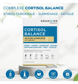 Laboratoire des Granions – Complexe Cortisol Balance, 60 comprimés