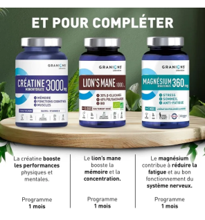 Laboratoire des Granions – Créatine Monohydrate 3000 mg, 180 gélules