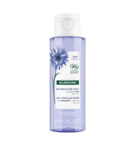 Klorane – Eau micellaire 3-en-1 au bleuet BIO, 400 ml