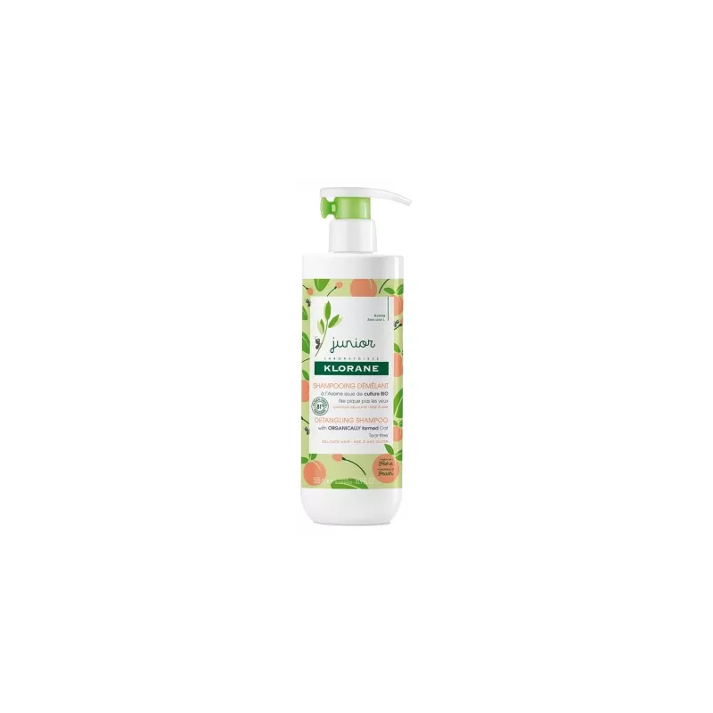 Klorane – Junior Shampoing démêlant à la pêche, 500 ml