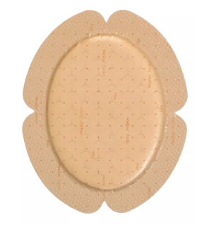 Molnlycke – Mepilex Border Flex Oval pansement hydrocellulaire auto-fixant siliconé, 18 x 22 cm, boîte de 10