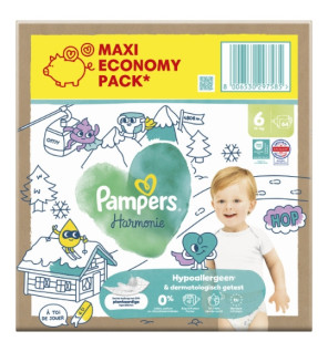 Pampers – Couches Harmonie MAXI PACK Taille 6, 64 couches