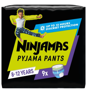 Pampers – Sous-vêtements de nuit Ninjamas garçon taille 8, x9