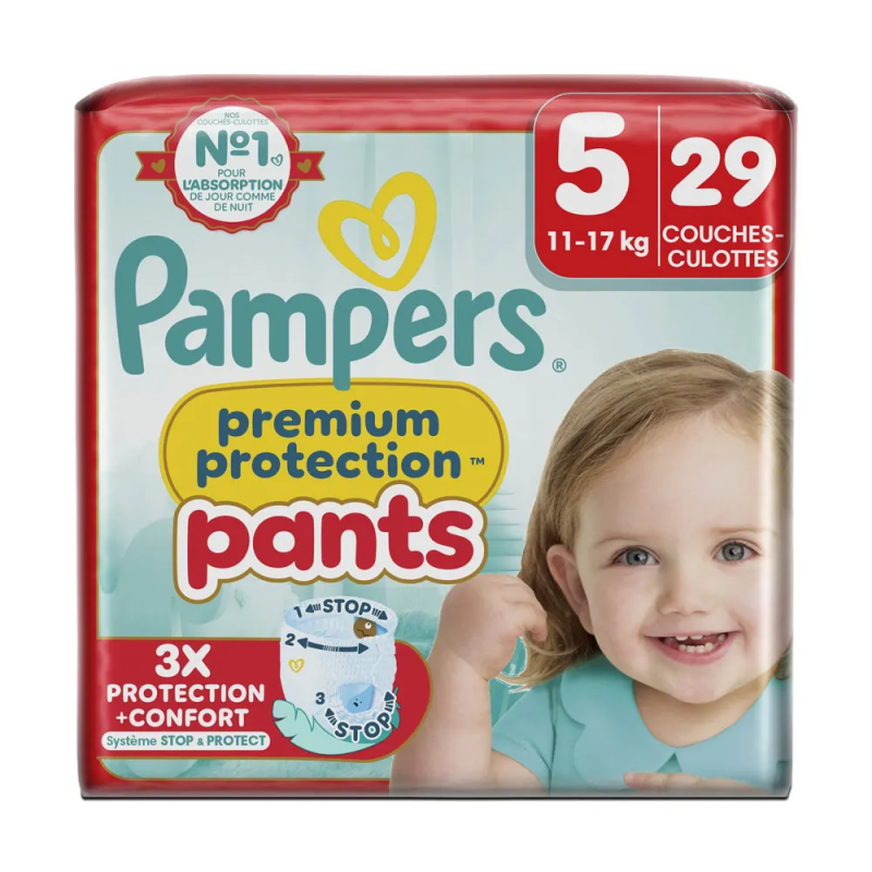 Pampers – Couches-culottes Premium Pants Taille 5, 29 couches Pampers – Couches-culottes Premium Pants Taille 5, 29 couches