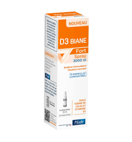 Pileje – D3 Biane Fort Spray 3000 UI, 15 ml
