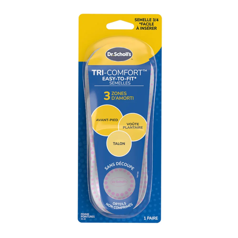Scholl – Semelles Tri-Comfort, taille 1