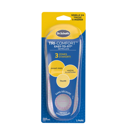 Scholl – Semelles Tri-Comfort, taille 1