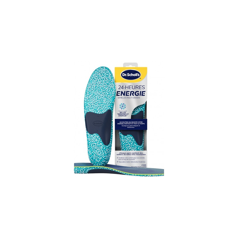 Scholl – 24H Énergie Semelles multi-usages, taille 2, 1 paire Scholl – 24H Énergie Semelles multi-usages, taille 2, 1 paire