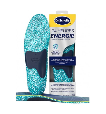 Scholl – 24H Énergie Semelles multi-usages, taille 2, 1 paire