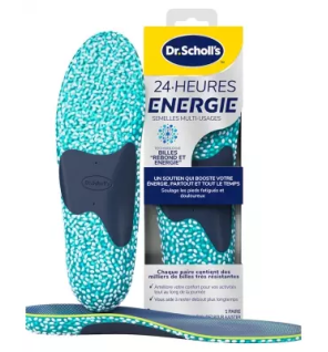 Scholl – 24H Énergie Semelles multi-usages, taille 1, 1 paire