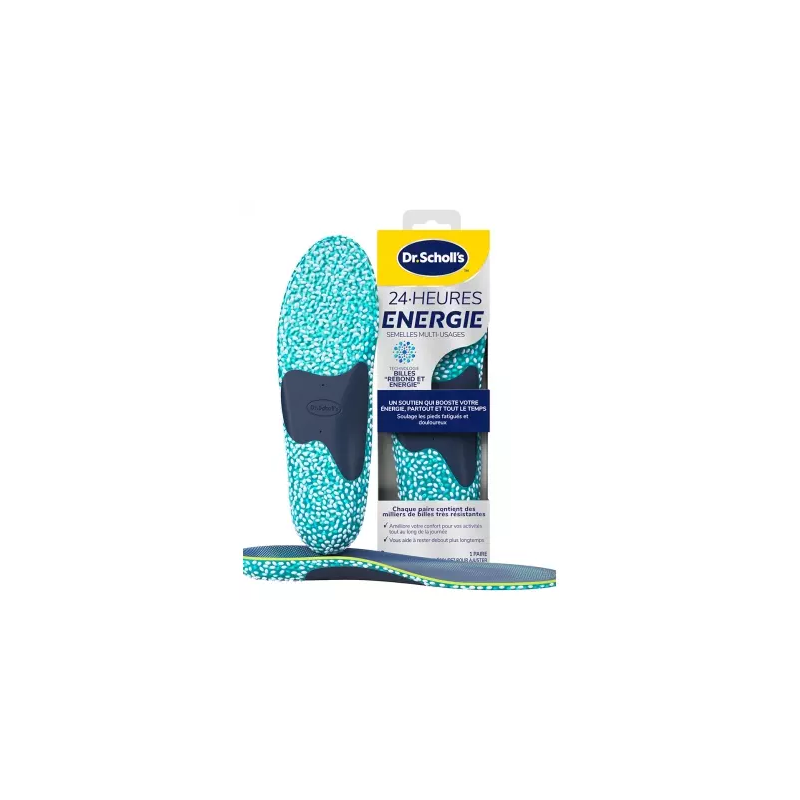 Scholl – 24H Énergie Semelles multi-usages, taille 1, 1 paire Scholl – 24H Énergie Semelles multi-usages, taille 1, 1 paire