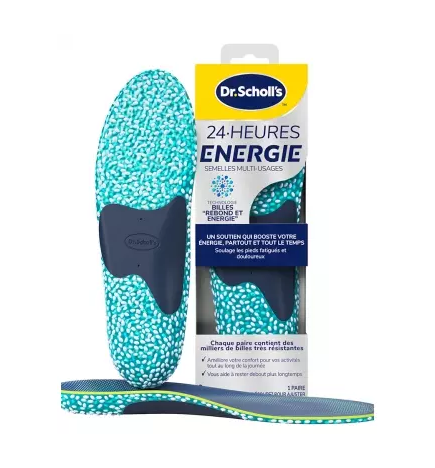 Scholl – 24H Énergie Semelles multi-usages, taille 1, 1 paire