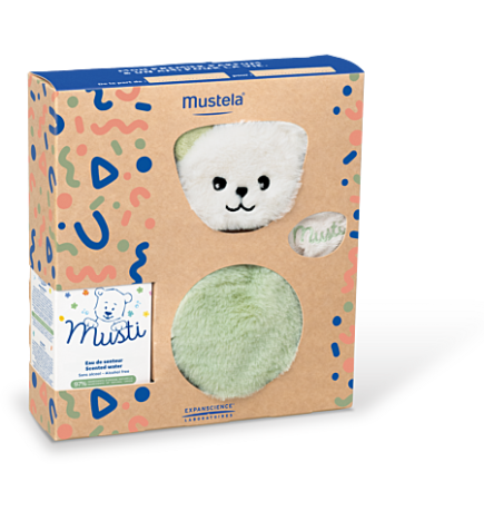 Mustela – Coffret Musti Bébé eau de senteur Vert, 50 ml + peluche