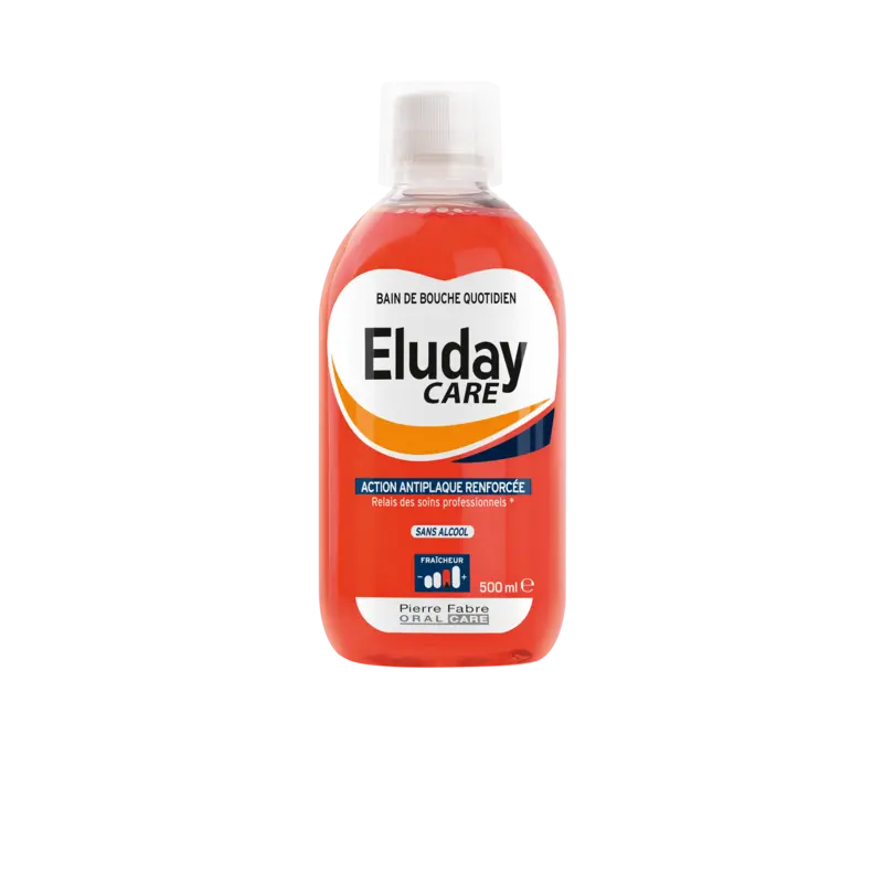 Eluday Care – Bain de bouche quotidien antiplaque, 500 ml