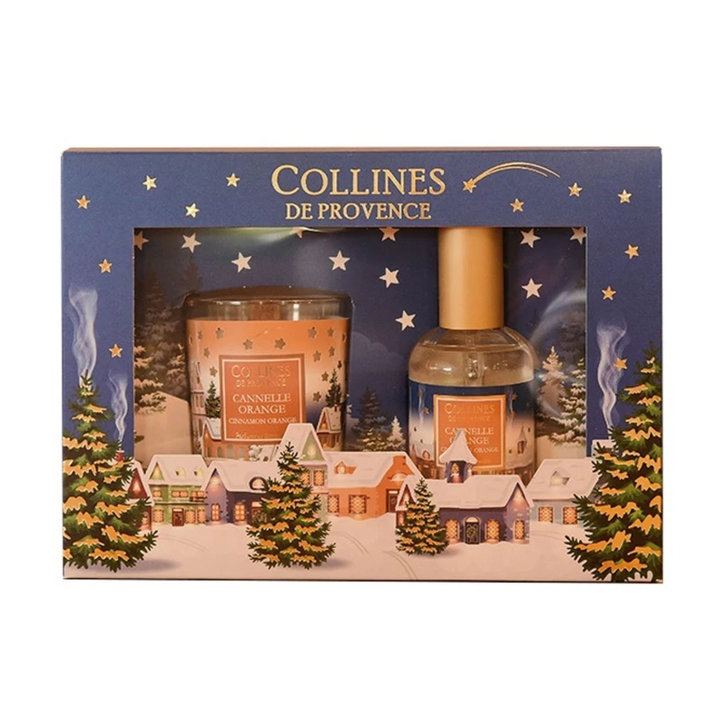 Collines de Provence – Coffret cadeau Cannelle Orange, 50 ml + 75 g Collines de Provence – Coffret cadeau Cannelle Orange, 50 ml + 75 g