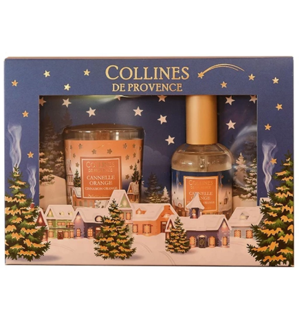 Collines de Provence – Coffret cadeau Cannelle Orange, 50 ml + 75 g
