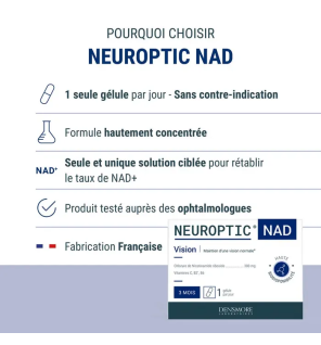 Densmore – Ophtalmologie Neuroptic® NAD, 90 gélules