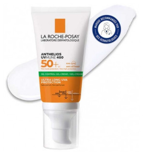 La Roche-Posay – Anthelios UVmune 400 Gel-Crème Oil Control SPF50+ sans parfum, 50 ml