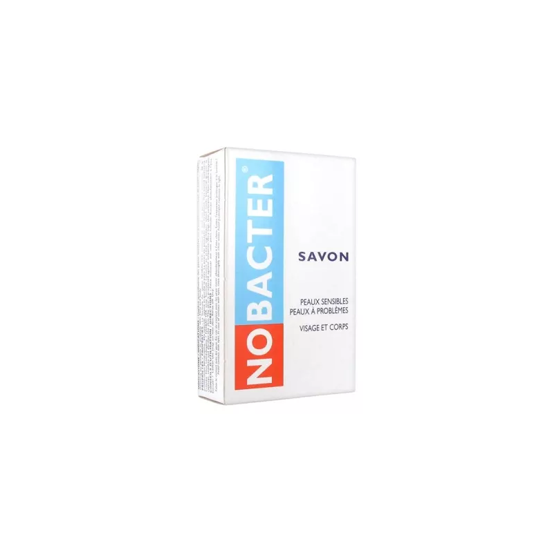 Nobacter – Savon antibactérien pour peaux sensibles ou à problèmes, 100 g Nobacter – Savon antibactérien pour peaux sensibles ou à problèmes, 100 g