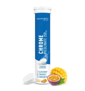 Granions – Chrome picolinate 250µg goût mangue-passion, 20 comprimés effervescents