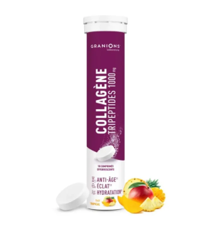 Granions – Collagène tripeptides 1000 mg goût tropical, 18 comprimés effervescents