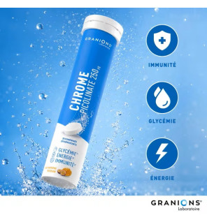 Granions – Chrome picolinate 250µg goût mangue-passion, 20 comprimés effervescents