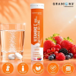 Granions – Vitamine C 1000 mg + Vitamine D3 + Zinc goût fruits rouges, 20 comprimés effervescents