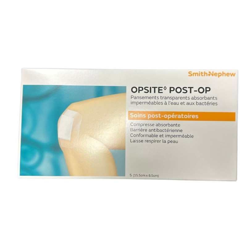 Smith&Nephew – Opsite Post-op pansement absorbants imperméable 15.5 x 8.5cm, lot de 5 Smith&Nephew – Opsite Post-op pansement absorbants imperméable 15.5 x 8.5cm, lot de 5