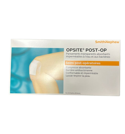 Smith&Nephew – Opsite Post-op pansement absorbants imperméable 15.5 x 8.5cm, lot de 5